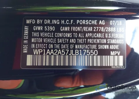 2018 Porsche Macan Sport Edition z USA, uszkodzony, nr VIN WP1AA2A57JLB17550